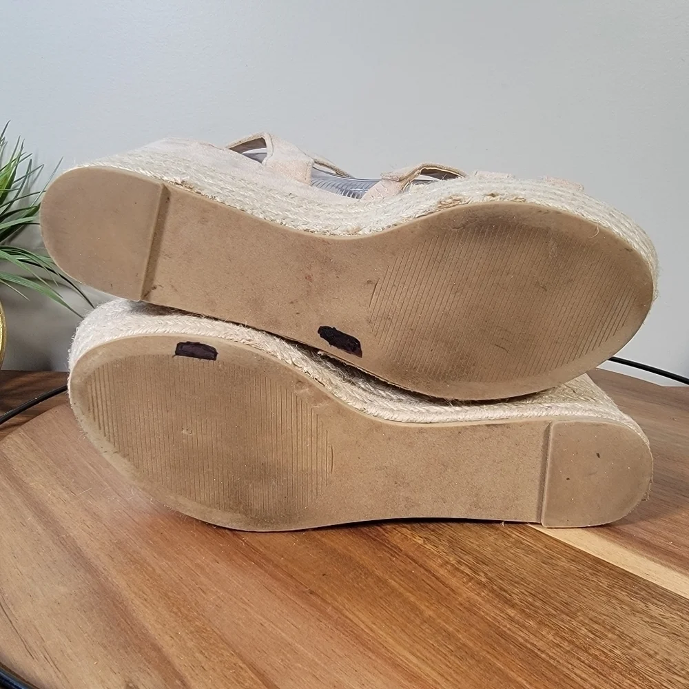 Madden NYC Charlette Strappy Sandal Wedge Espadrilles Size 8.5